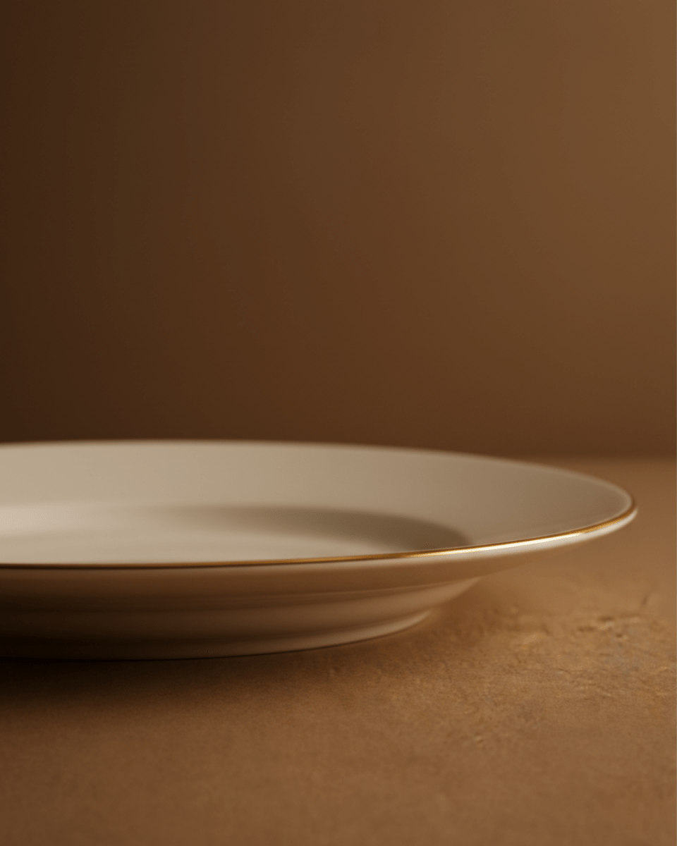 Dinner Plate:  The Ńhara Halo Collection (Personalised Fine Bone China Dinnerware Set) - ńhara